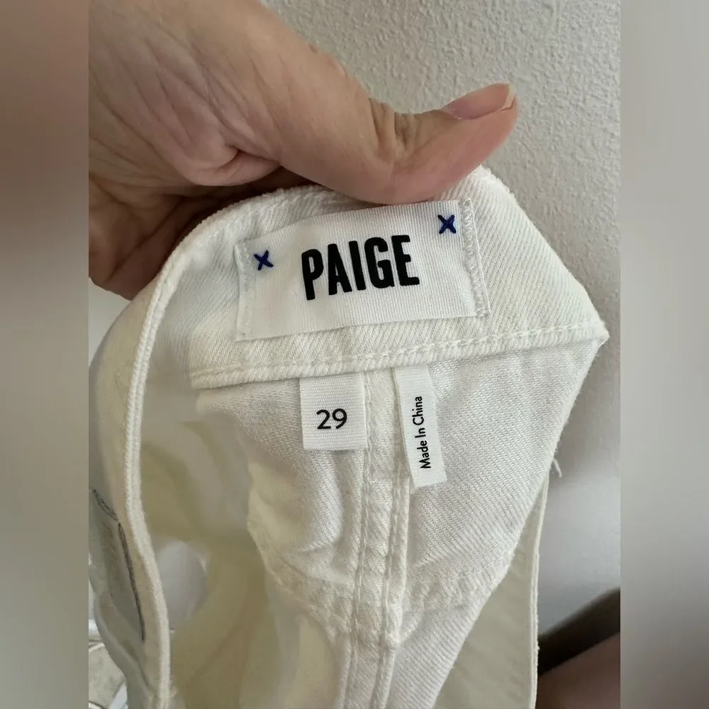 Paige Jeans Aideen exposed white button skirt 29